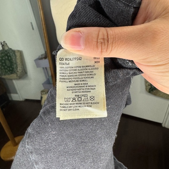 Black Denim Button-Up Dress - Picture 5 of 5